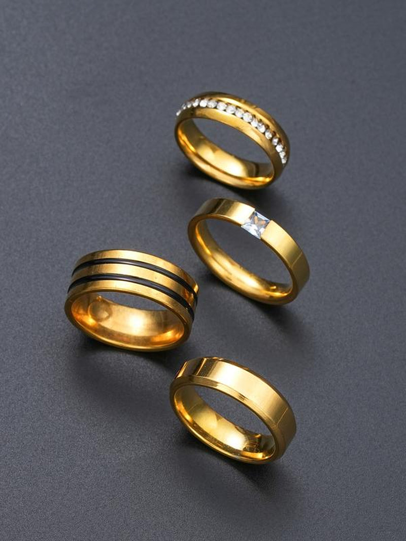 38-Piece Stainless Steel Jewelry Set for Men & Women, Casual Style with Artificial Zircon Earrings Necklaces Bracelets Accessories