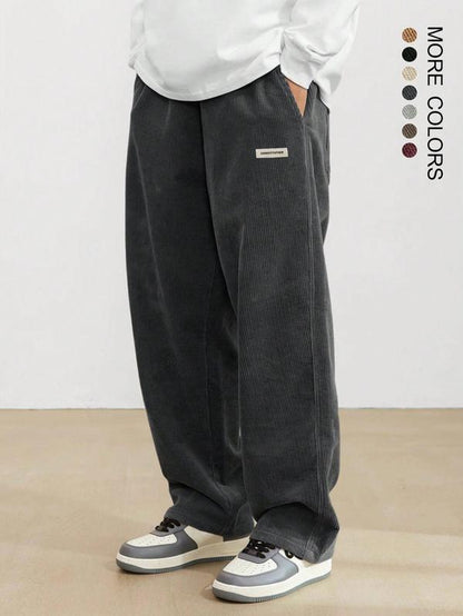 Unisex Loose Solid Patched Drawstring Waist Pants, Summer Outfits 2024, Men'S Casual Comfy Straight Leg Trousers for Summer, Fashion Men'S Bottoms for Daily Wear