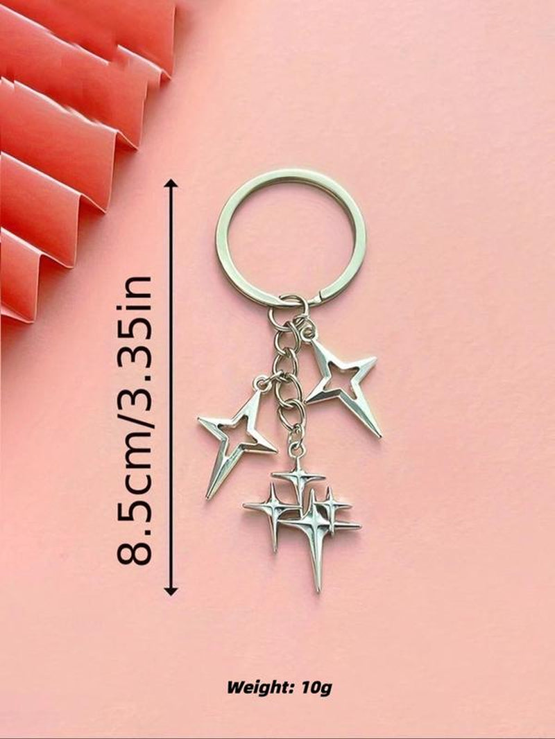 Star Design Keychain, Fashionable Alloy Keychain for Women & Men, Trendy All-Match & Exquisite Keychain for Birthday Gift, Stylish Keychain