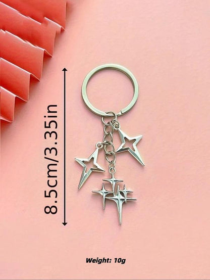 Star Design Keychain, Fashionable Alloy Keychain for Women & Men, Trendy All-Match & Exquisite Keychain for Birthday Gift, Stylish Keychain
