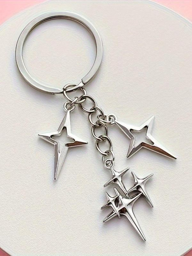 Star Design Keychain, Fashionable Alloy Keychain for Women & Men, Trendy All-Match & Exquisite Keychain for Birthday Gift, Stylish Keychain