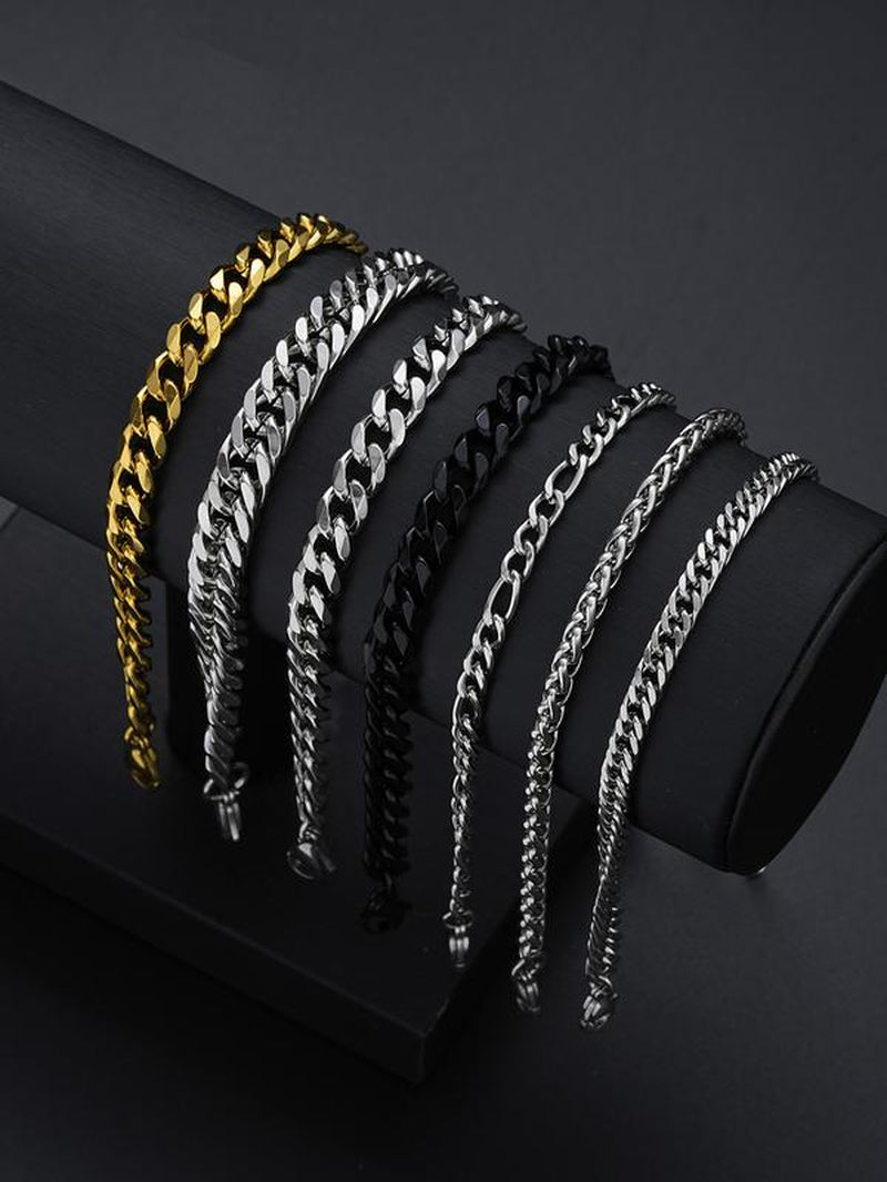 38-Piece Stainless Steel Jewelry Set for Men & Women, Casual Style with Artificial Zircon Earrings Necklaces Bracelets Accessories