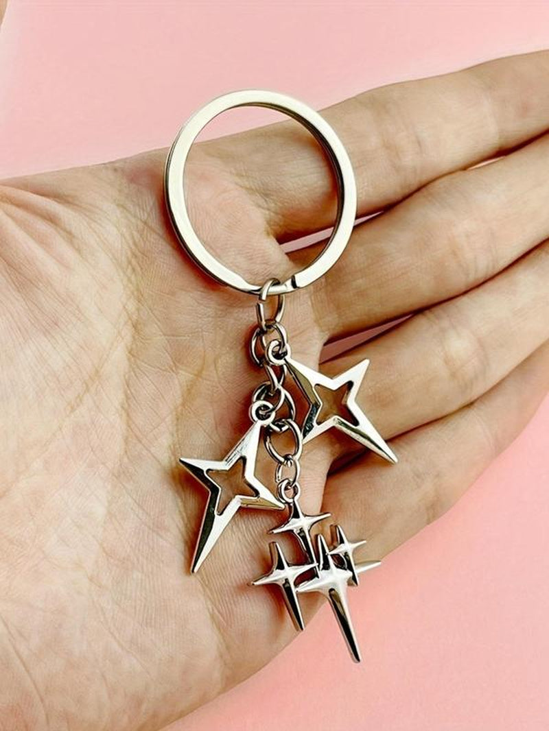 Star Design Keychain, Fashionable Alloy Keychain for Women & Men, Trendy All-Match & Exquisite Keychain for Birthday Gift, Stylish Keychain