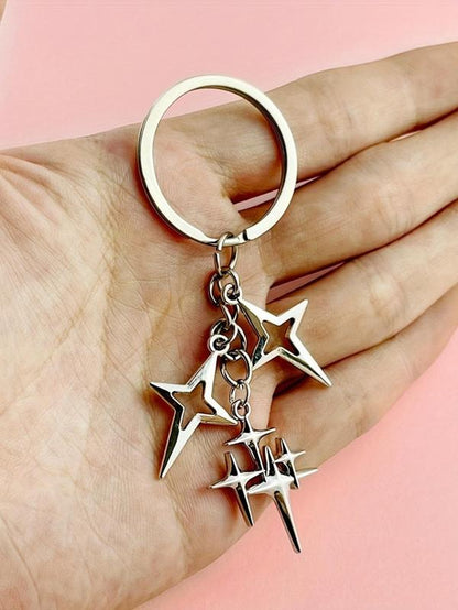 Star Design Keychain, Fashionable Alloy Keychain for Women & Men, Trendy All-Match & Exquisite Keychain for Birthday Gift, Stylish Keychain