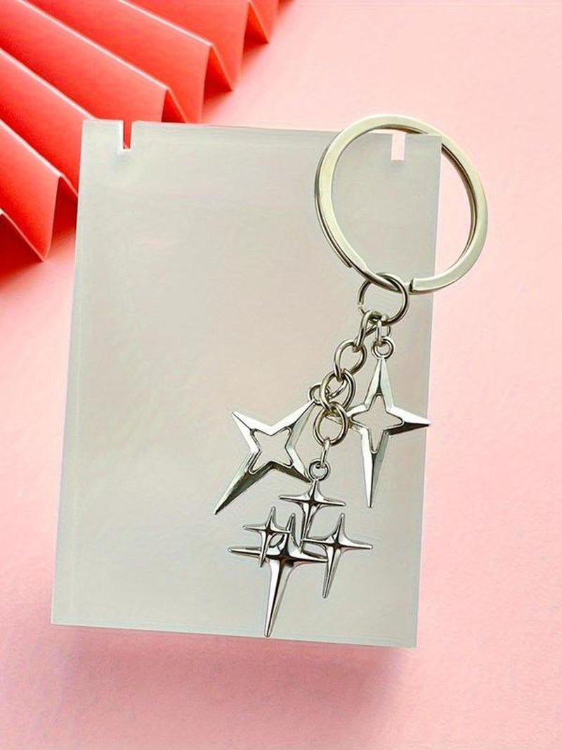 Star Design Keychain, Fashionable Alloy Keychain for Women & Men, Trendy All-Match & Exquisite Keychain for Birthday Gift, Stylish Keychain
